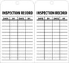 NMC RPT112G-TAGS, INSPECTION RECORD, 6X3, UNRIP VINYL W/ GROMMET (PAK OF 25)