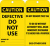 NMC RPT129G-TAGS, DEFECTIVE DO NOT USE, 6X3, .015 MIL UNRIP VINYL, 25 PK W/ GROMMET (PAK OF 25)