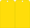 NMC RPT156G-TAGS, YELLOW BLANK, 6X3, .015 MIL UNRIP VINYL, 25 PK W/ GROMMET (PAK OF 25)