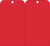NMC RPT157G-TAGS, RED BLANK, 6X3, .015 MIL UNRIP VINYL, 25 PK W/ GROMMET (PAK OF 25)