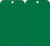 NMC RPT158G-TAGS, GREEN BLANK, 6X3, .015 MIL UNRIP VINYL, 25 PK W/ GROMMET (PAK OF 25)