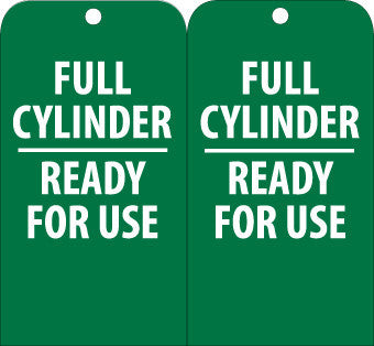 NMC RPT36G-TAGS, FULL CYLINDER READY FOR USE, 6X3, UNRIP VINYL W/ GROMMET (PAK OF 25)