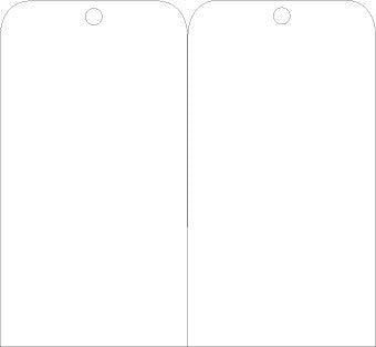NMC RPT51G-TAGS, (BLANK), 6X3, UNRIP VINYL W/ GROMMET (PAK OF 25)
