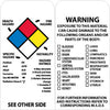NMC RPT77G-TAGS, HAZARDOUS MATERIALS NFPA, 6X3, UNRIP VINYL W/ GROMMET (PAK OF 25)
