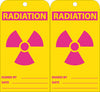 NMC RPT85G-TAGS, RADIATION, 6X3, UNRIP VINYL W/ GROMMET (PAK OF 25)