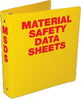 NMC RTK50-MSDS BINDER, YELLOW, 2 1/2'' RINGS  MSDS PRINT ON FRONT AND SPINE   ONE 3/8'' HOLE IN TOP OF SPINE (1 EACH)