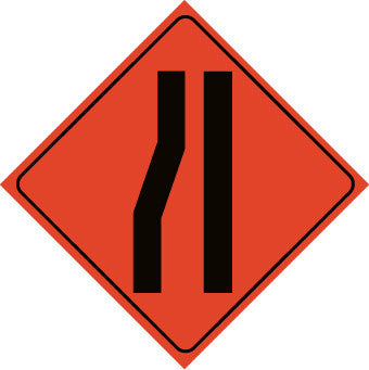 NMC RUR12-TRAFFIC, GRAPHIC, MERGE RIGHT LANE , 48X48, ROLL UP SIGN, REFLECTIVE (1 EACH)