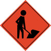 NMC RUR14-TRAFFIC, GRAPHIC, WORKERS AHEAD, 48X48, ROLL UP SIGN, REFLECTIVE (1 EACH)