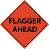 NMC RUR3-TRAFFIC, FLAGGER AHEAD, 48X48, ROLL UP SIGN, REFLECTIVE (1 EACH)