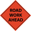 NMC RUR8-TRAFFIC, ROAD WORK AHEAD, 48X48, ROLL UP SIGN, REFLECTIVE (1 EACH)