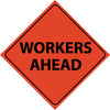 NMC RUR9-TRAFFIC, WORKERS AHEAD, 48X48, ROLL UP SIGN, REFLECTIVE (1 EACH)