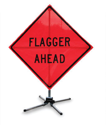 NMC RUSTAND-TRAFFIC, SIGN STAND FOR 30 - 48in ROLL UP SIGNS. (1 EACH)