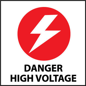 NMC S11R-DANGER HIGH VOLTAGE (W/ GRAPHIC), 7X7, RIGID PLASTIC (1 EACH)