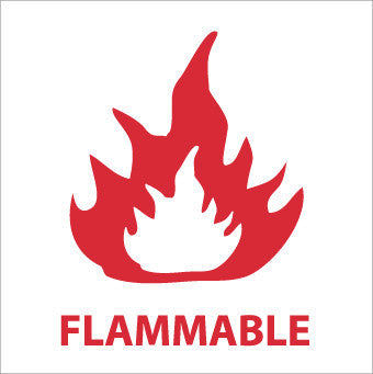 NMC S12P-FLAMMABLE (W/GRAPHIC), 7X7, PS VINYL (1 EACH)