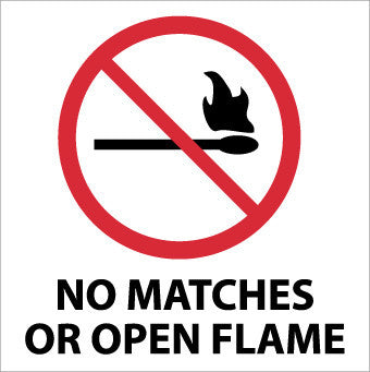 NMC S15P-NO MATCHES OPEN FLAME (W/GRAPHIC), 7X7, PS VINYL (1 EACH)