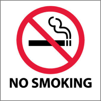 NMC S1AP-NO SMOKING, 4X4,  PS VINYL (PAK OF 5)
