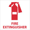 NMC S21P-FIRE EXTINGUISHER (W/GRAPHIC), 7X7, PS VINYL (1 EACH)
