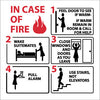 NMC S37R-HOTEL MOTEL FIRE EMERGENCY INSTRUCTIONS (W/ GRAPHIC), 7X7, RIGID PLASTIC (1 EACH)