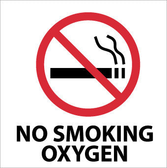 NMC S41P-NO SMOKING OXYGEN (W/GRAPHIC), 7X7, PS VINYL (1 EACH)