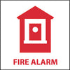 NMC S42R-FIRE ALARM (W/ GRAPHIC), 7X7, RIGID PLASTIC (1 EACH)
