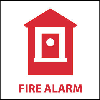 NMC S42P-FIRE ALARM (W/GRAPHIC), 7X7, PS VINYL (1 EACH)