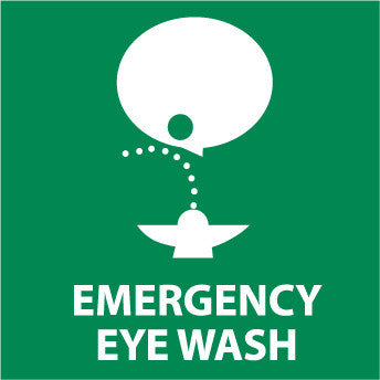NMC S50P-EMERGENCY EYE (W/GRAPHIC), 7X7, PS VINYL (1 EACH)