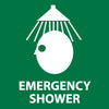 NMC S54R-EMERGENCY SHOWER (W/ GRAPHIC), 7X7, RIGID PLASTIC (1 EACH)