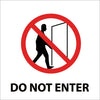 NMC S56R-DO NOT ENTER (W/ GRAPHIC), 7X7, RIGID PLASTIC (1 EACH)