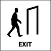 NMC S5R-EXIT (W/ GRAPHIC), 7X7, RIGID PLASTIC (1 EACH)