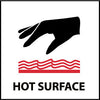 NMC S61R-HOT SURFACE (W/ GRAPHIC), 7X7, RIGID PLASTIC (1 EACH)
