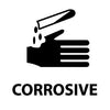 NMC S63R-CORROSIVE (W/ GRAPHIC), 7X7, RIGID PLASTIC (1 EACH)