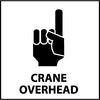 NMC S70R-CRANE OVERHEAD (W/ GRAPHIC), 7X7, RIGID PLASTIC (1 EACH)