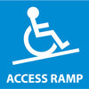 NMC S72R-ACCESS RAMP (W/ GRAPHIC), 7X7, RIGID PLASTIC (1 EACH)