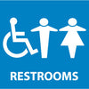NMC S75R-RESTROOMS (W/ GRAPHIC), 7X7, RIGID PLASTIC (1 EACH)