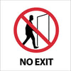 NMC S7R-NO EXIT (W/ GRAPHIC), 7X7, RIGID PLASTIC (1 EACH)