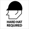 NMC S9R-HARD HAT REQUIRED (W/ GRAPHIC), 7X7, RIGID PLASTIC (1 EACH)