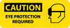 NMC SA101R-CAUTION, EYE PROTECTION REQUIRED (W/GRAPHIC), 7X17, RIGID PLASTIC (1 EACH)