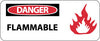 NMC SA103R-DANGER, FLAMMABLE (W/GRAPHIC), 7X17, RIGID PLASTIC (1 EACH)