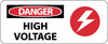 NMC SA105R-DANGER, HIGH VOLTAGE (W/GRAPHIC), 7X17, RIGID PLASTIC (1 EACH)