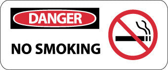 NMC SA106R-DANGER, NO SMOKING (W/GRAPHIC), 7X17, RIGID PLASTIC (1 EACH)