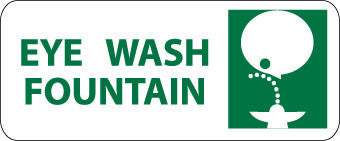 NMC SA115R-EYE WASH FOUNTAIN (W/GRAPHIC), 7X17, RIGID PLASTIC (1 EACH)