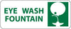 NMC SA115R-EYE WASH FOUNTAIN (W/GRAPHIC), 7X17, RIGID PLASTIC (1 EACH)