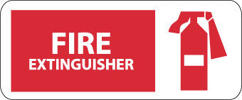 NMC SA121R-FIRE EXTINGUISHER (W/GRAPHIC), 7X17, RIGID PLASTIC (1 EACH)