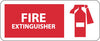 NMC SA121R-FIRE EXTINGUISHER (W/GRAPHIC), 7X17, RIGID PLASTIC (1 EACH)