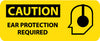 NMC SA123P-CAUTION, EAR PROTECTION REQUIRED  (W/ GRAPHIC), 7X17, PS VINYL (1 EACH)