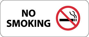 NMC SA124R-NO SMOKING (W/GRAPHIC), 7X17, RIGID PLASTIC (1 EACH)