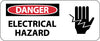 NMC SA158R-DANGER, ELECTRICAL HAZARD (W/GRAPHIC), 7X17, RIGID PLASTIC (1 EACH)