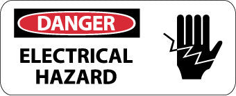 NMC SA158P-DANGER, ELECTRICAL HAZARD (W/ GRAPHIC), 7X17, PS VINYL (1 EACH)