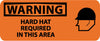 NMC SA174R-WARNING, HARD HAT REQUIRED IN THIS AREA (W/GRAPHIC), 7X17, RIGID PLASTIC (1 EACH)