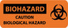 NMC SA52R-BIOHAZARD, CAUTION BIOLOGICAL HAZARD (W/GRAPHIC), 7X17, RIGID PLASTIC (1 EACH)